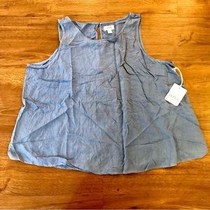 a.n.a Women Blue Tank Top size L